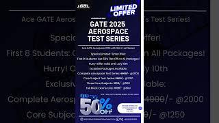 #aerospaceengineering2025 #gateaerospacetestseries Unlock 50% Off on GATE Aerospace 2025 Test Series