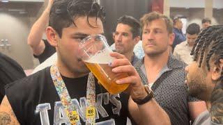 Ryan Garcia GETTING LIT at Gervonta Davis vs Frank Martin DRINKING BEER & HAVING A GOOD TIME