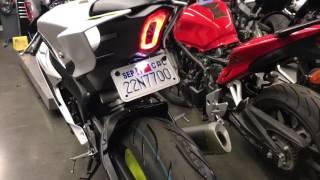 2017 Yamaha R6 BEST fender eliminator MOD with LEDs