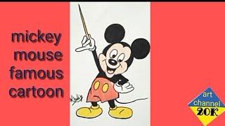 How To Draw a Mickey Mouse | step by step art channel 20k