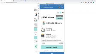 USDT MINER - STABLE COIN MINING - 1095% APR - MINEN SIMULATION - TOKENMINER.ONLINE - TETHER MINER