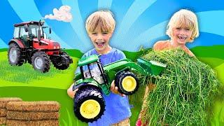 FUN TRACTOR MEMORIES with Sky and Finn | Tractor Kids Video