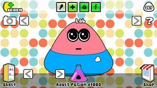 Pou Game Level 1000 | adult potion | pou gameplay