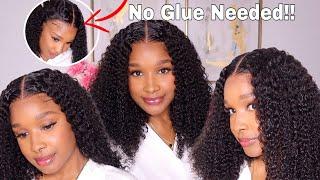 SAY GOODBYE TO GLUE WITH OUR SUPER SECURE 3D DOME CAP 8x6 HD LACE WATER CURLY WIG | OMGHERHAIR