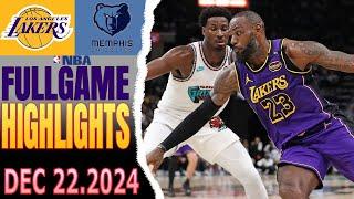 Los Angeles Lakers Vs Memphis Grizzlies Full Game Dec 22,2024 NBA Season 2024-25