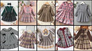 Check pattern baby girl frock Design/Baby girl dress design 2025/Winter Baby Frock Design 2025