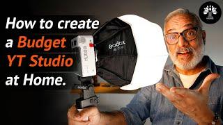 A quick Guide to setting up YouTube Studio at home with just one light! The Godox ML100Bi.