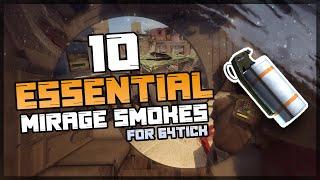 CS:GO - 10 Essential Mirage Smokes for 64tick