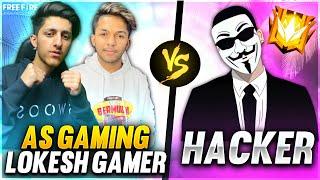 As Gaming & Lokesh Gamer Vs Biggest Hacker  1 Vs 2 Diamond Hacker Who Will Win - Garena Free Fire