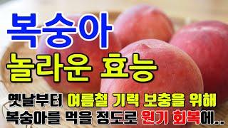 복숭아 효능 8가지 & 부작용 / "건강한 몸을 위한 복숭아의 역할과 효능"