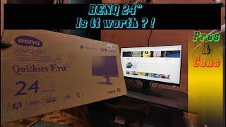 BENQ 24 inch IPS monitor | GW2480 | color & sound test | Pros Cons ||