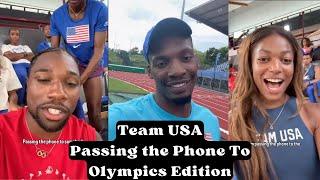 Team USA Track & Field - "I'm Passing the Phone To" Challenge with Noah Lyles, Fred Kerley, etc.