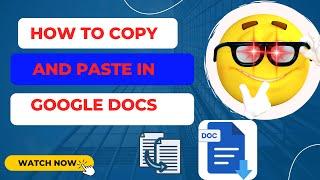 How to Copy and Paste in Google Docs