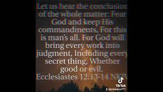 Ecclesiastes 12:13-14 #bible #jesus #god #truth #faith #christian #insights #wisdom #solomon