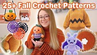 25+ FALL crochet patterns to make this season (wearables, decor, plushies, & more!