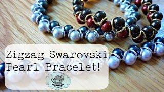 DIY Zigzag Swarovski Pearl Bracelet ¦ The Corner of Craft