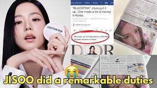 JISOO at the No.1 K-Media, JoongAng Ilbo newspaper  That's why Dior treats her like royalty…