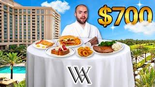 I Spent $700 at the 5-STAR Waldorf Astoria Hotel (ROOM SERVICE + BUFFET)