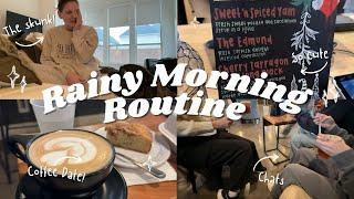 THE SKUNK SPRAYED ALL OVER ME?! Cozy Rainy Morning Routine + Coffee Shop with Friends