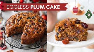 EGGLESS CHRISTMAS PLUM CAKE- NO RUM, NO EGGS FRUIT CAKE RECIPE FOR CHRISTMAS | FRUIT AND NUT CAKE