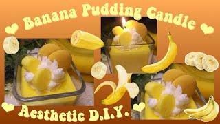 How to Make Banana Pudding Scented Dessert Candles DIY - Homemade Summer & Spring Gift Ideas 2020