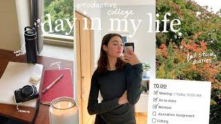 7am college day in my life | productive and realistic, fall study diaries