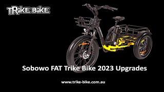 Sobowo FAT Tricycle 2023 Upgrades Trike Bike Australia -  The Best Electric Tricycle 2023