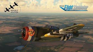 Aeroplane Heaven P-47D Razorback - Aerobatic Display over Old Warden - Microsoft Flight Simulator