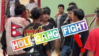 Holi gang fight in Nepal-