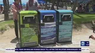 These trash cans may solve the daily eye-sore in Waikiki