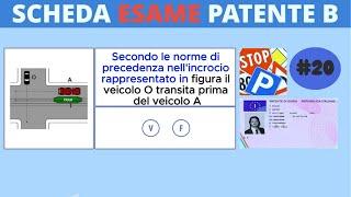 SCHEDA ESAME PATENTE B -2024- #20