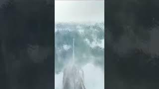 Would you live at sea? #northsea #ship #waves