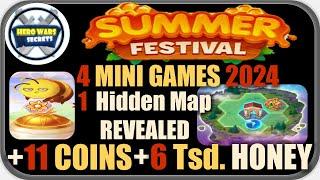 4 Mini Games & 1 Hidden Summer Festival 2024 Island Map Revealed | Hero Wars Dominion Era
