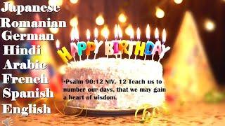 Happy birthday song 8 Different Languages  English, Romanian, Arabic,German,Spanish , Hindi,Japanese