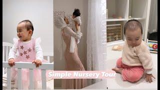 BABY GIRL NURSERY TOUR | simple and neutral! + reorganise with me ︎