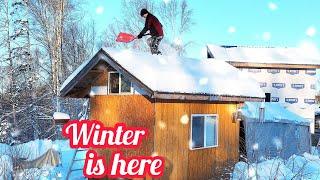 Snow removal at our Alaska Homestead and FAMILY TIME! ️