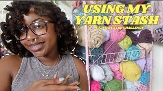 ONLY USING MY YARN STASH ( pt 2) #crochetting #vlog