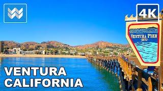 [4K] Downtown Ventura, California USA - Walking Tour & Travel Guide  Binaural City Sounds