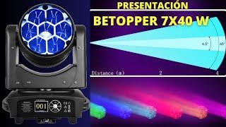 DJs Profesionales y Principiantes | NECESITAS ESTAS LUCES | Betopper 7*40W 4-in-1 RGBW