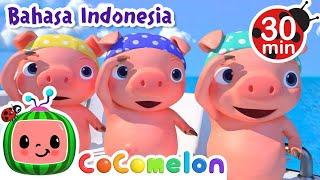 Tiga Babi Kecil di Laut | CoComelon | Kartun dan Lagu Anak | Moonbug Kids Indonesia | Nursery Rhymes