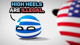 COUNTRIES COMPARE WEIRD LAWS 2 | Countryballs Animation