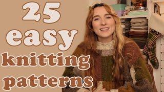 25 easy & beginner knitting patterns | 10 FREE! 