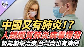 中國又有肺炎！？人類間質肺炎病毒爆發  暫無藥物治療 台灣竟也有病例