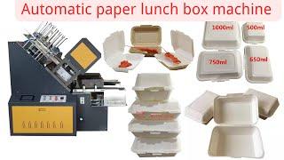 Disposable paper lunch box making machine, two station with counter and collection low prices