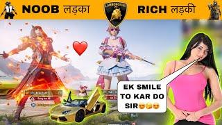 RANDOM RICH & PRO GIRL TROLLING ME & CALL ME NOOB| SHE SHOCKED AFTER SEEING MY LAMBORGHINI SKINS