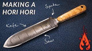 Blacksmithing - Making a Hori Hori - Spade,Knife and Saw!?