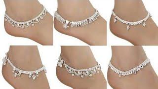 Dulhan payal designs for women//stylish design for bridel silver ankleàts designs