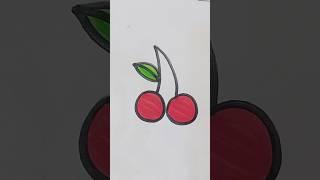 How to draw Cherry  | Fruit drawing #skyart #drawingideas