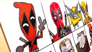 Drawing Deadpool & Wolverine : The Ultimate “Deadpool” VS ORIGINAL | Cartoon