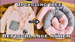 Bettschlange /Nestchen für Kind/ Baby nähen - Upcycling aus Hemd (Altkleider) für Anfänger geeignet